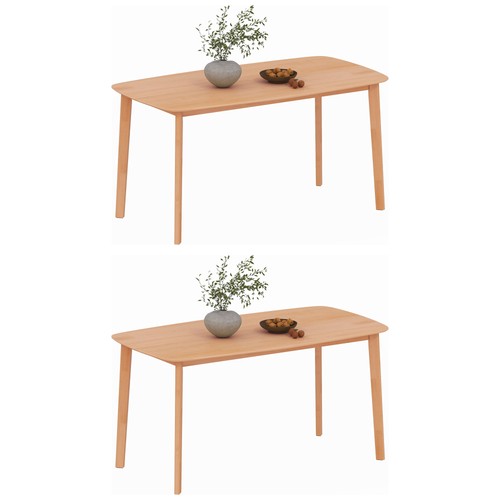 Homcom wood dining - wood, table